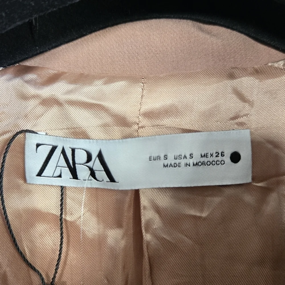 New Zara Champagne Long Pocket Coat Ref 2848/948 Small - Picture 14 of 14